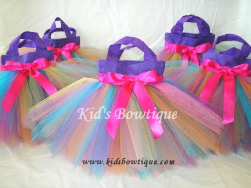 Rainbow Fairy Birthday Party Favor Tutu Bags