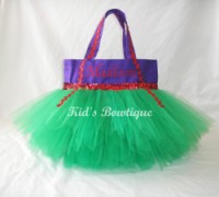 Princess Tutu Bag - ItemPTB5 Purple Bag Green Tutu Red Trims