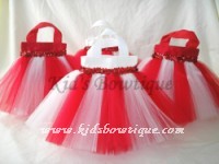 Party Favor Tutu Bags -pftb17 Red and White Big Top Circus